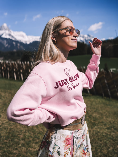 Boxy Pulli „Just Glow“ - Pink