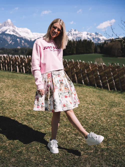 Boxy Pulli „Just Glow“ - Pink
