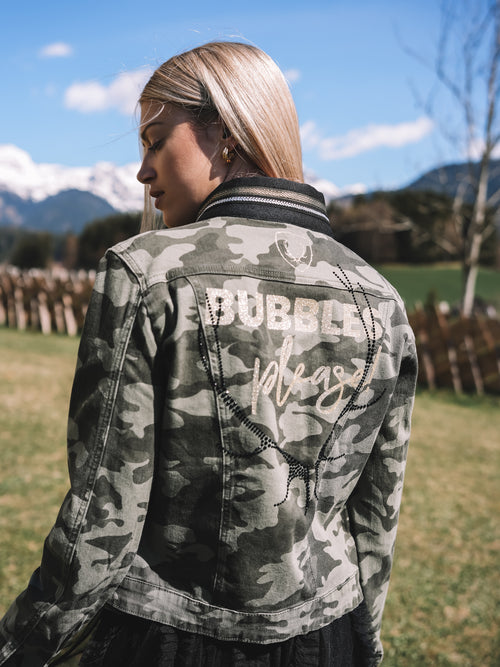 Jeansjacke „Goldrebellin" (mit Schulterklappen)