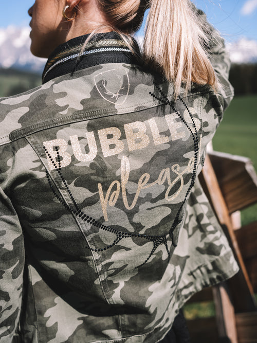 Jeansjacke „Goldrebellin" (mit Schulterklappen)