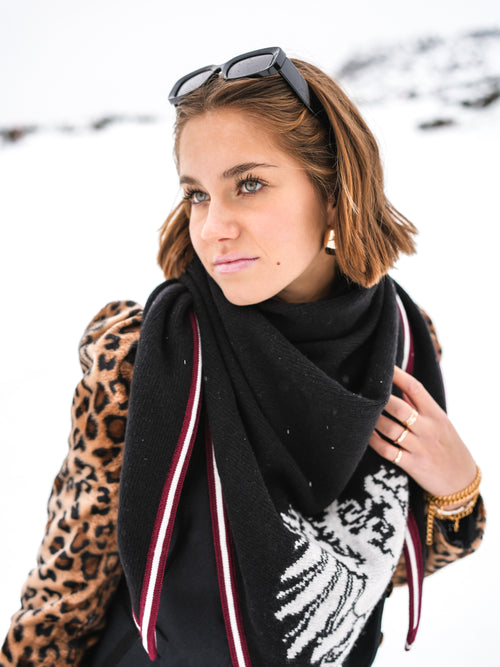 Stricktuch "Alpenglanz Noir"