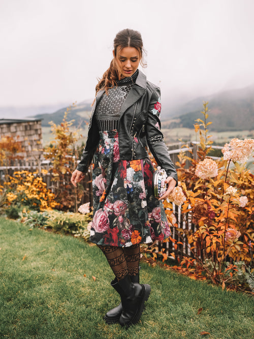 Lederjacke „Wilde Blüte“