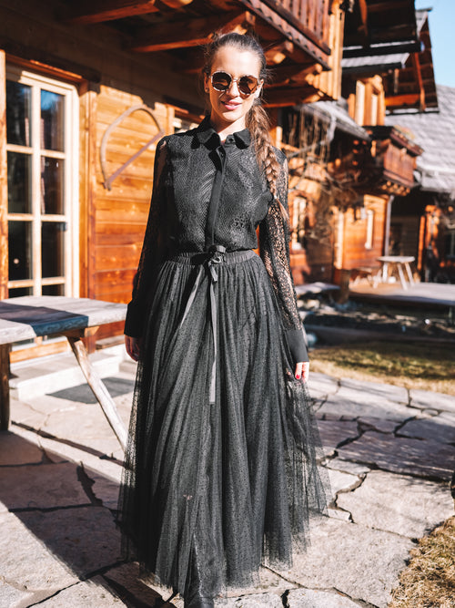 Bluse „Bergromantik“ schwarz