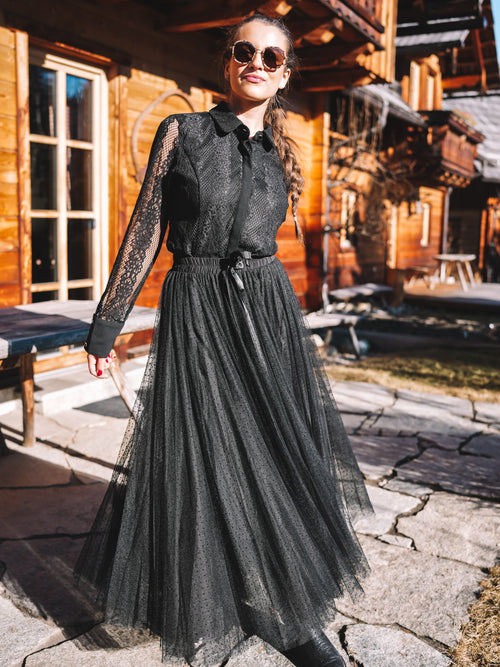 Bluse „Bergromantik“ schwarz