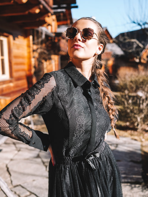 Bluse „Bergromantik“ schwarz