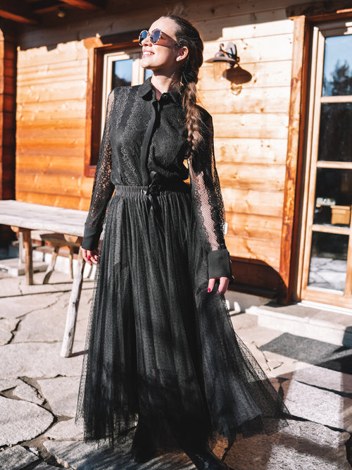 Bluse „Bergromantik“ schwarz