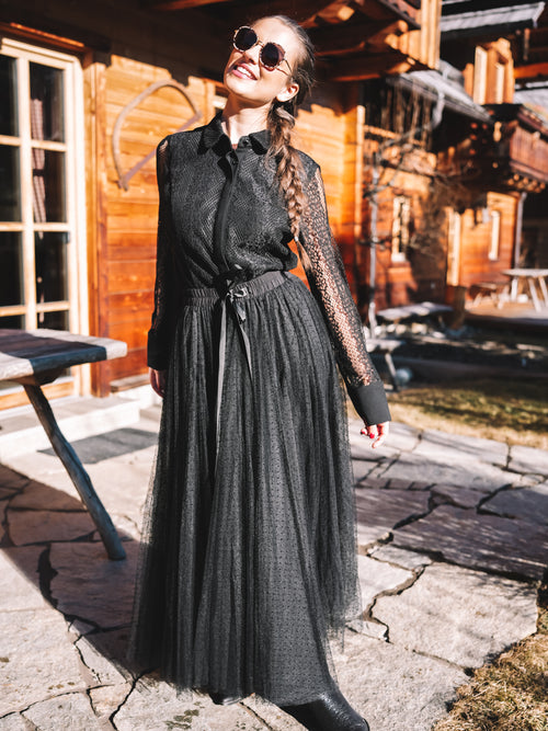 Bluse „Bergromantik“ schwarz