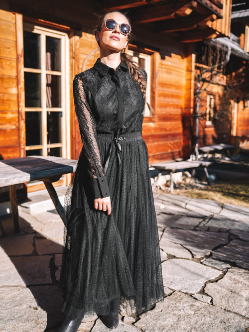 Bluse „Bergromantik“ schwarz