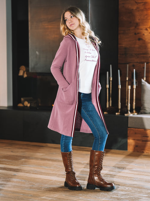 Strickmantel „Rosé Alpenharmonie“