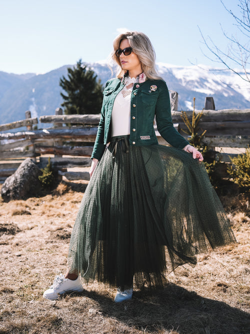 Jeansjacke „Blütenwald“