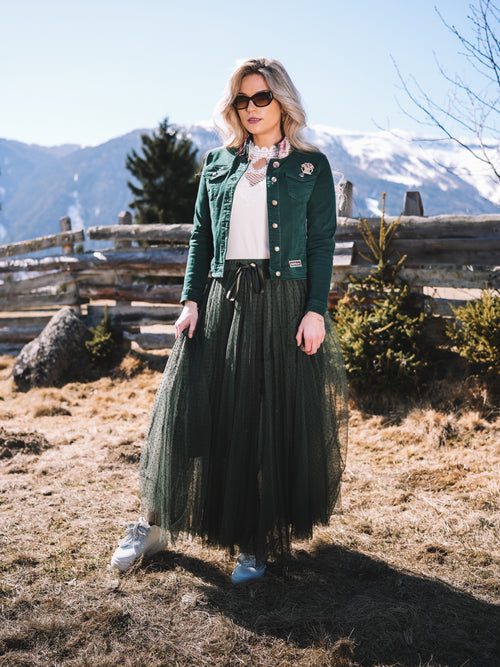 Jeansjacke „Blütenwald“