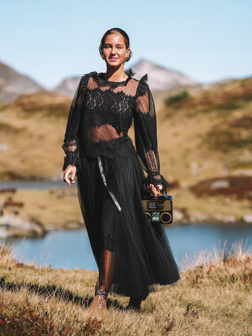 Bluse "Noir Amour"