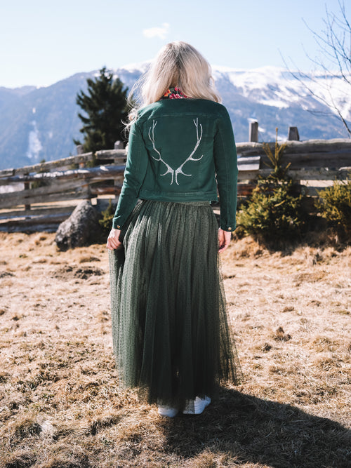 Jeansjacke „Blütenwald“
