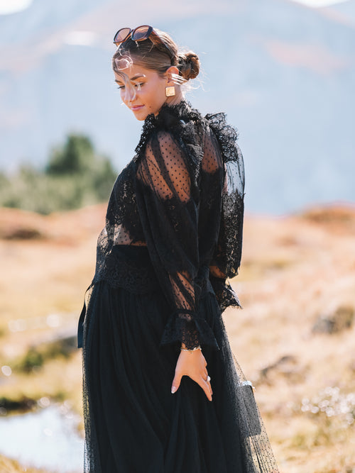 Bluse "Noir Amour"