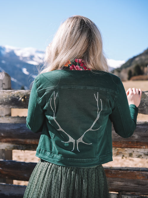 Jeansjacke „Blütenwald“