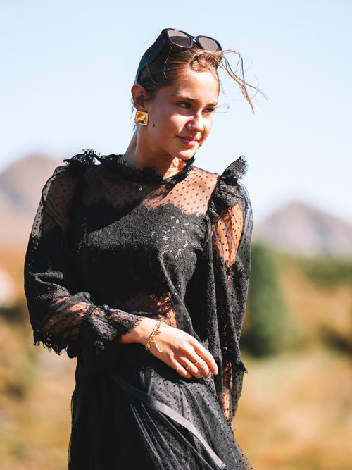 Bluse "Noir Amour"