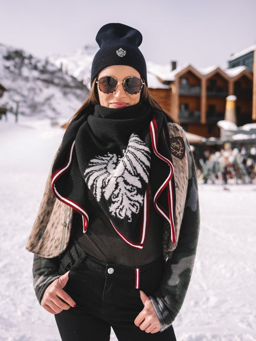 Stricktuch "Alpenglanz Noir"