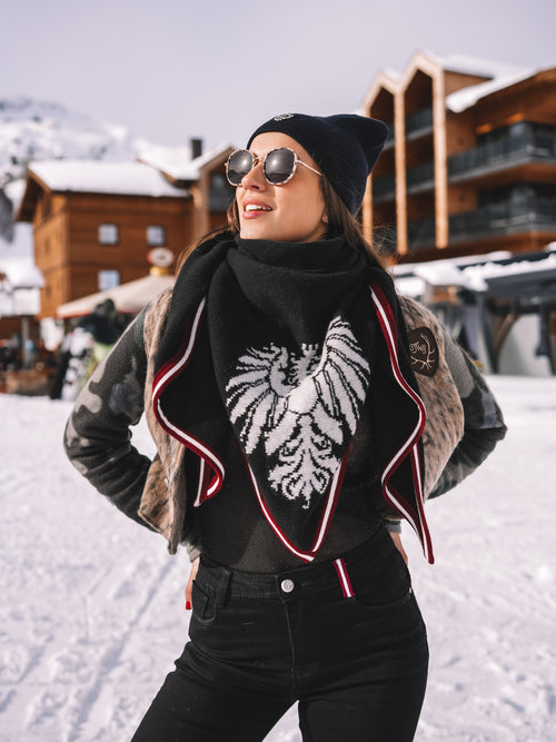Stricktuch "Alpenglanz Noir"