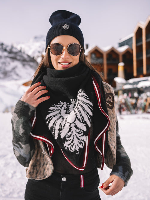 Stricktuch "Alpenglanz Noir"