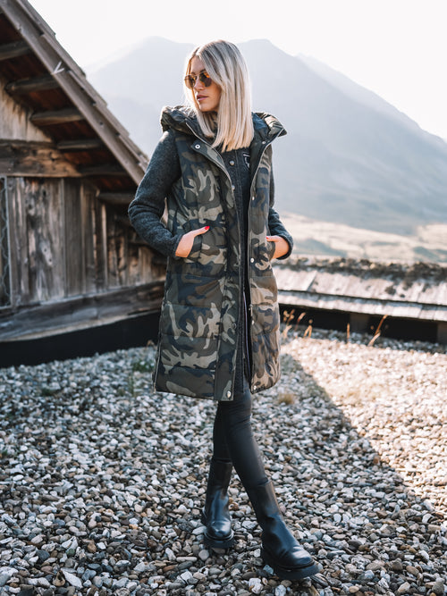 Longweste "Camo Chic"