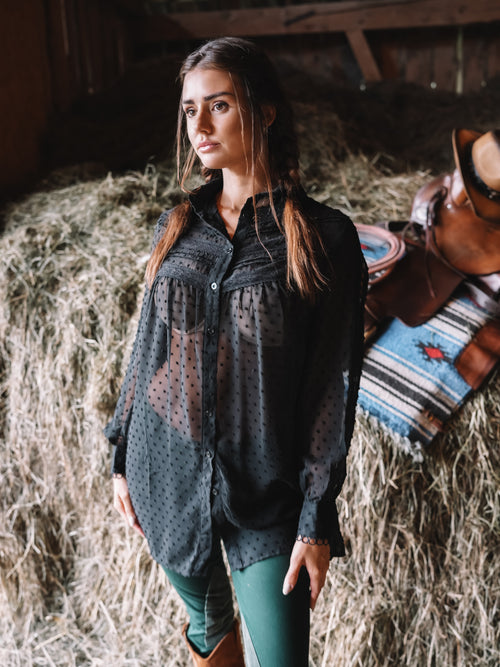 Tunika Bluse "Midnight Alps"
