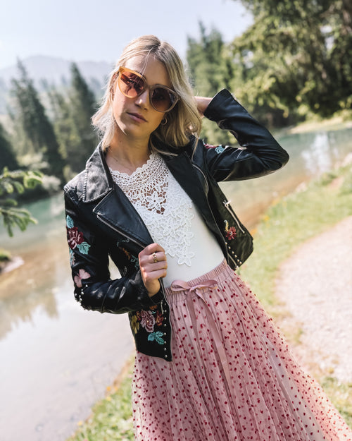 Lederjacke „Wilde Blüte“