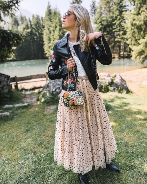 Lederjacke „Wilde Blüte“