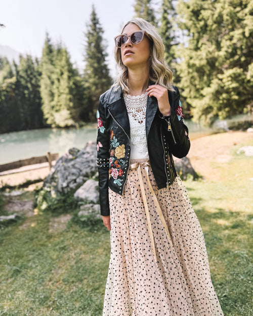 Lederjacke „Wilde Blüte“