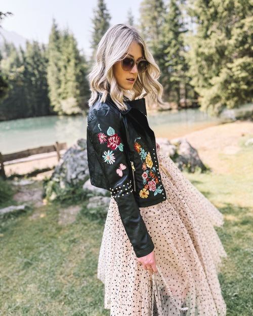 Lederjacke „Wilde Blüte“