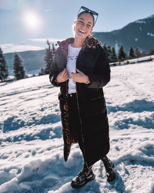 Wende-Puffermantel „Black Leo“