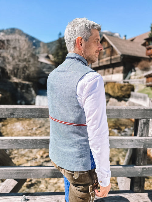 "Shades of Blue" Gilet, L