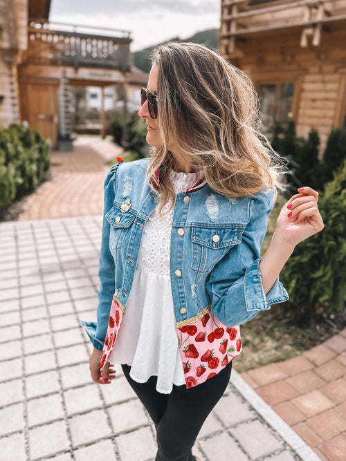 "Berry Bliss" Jeansjacke - limited Edition