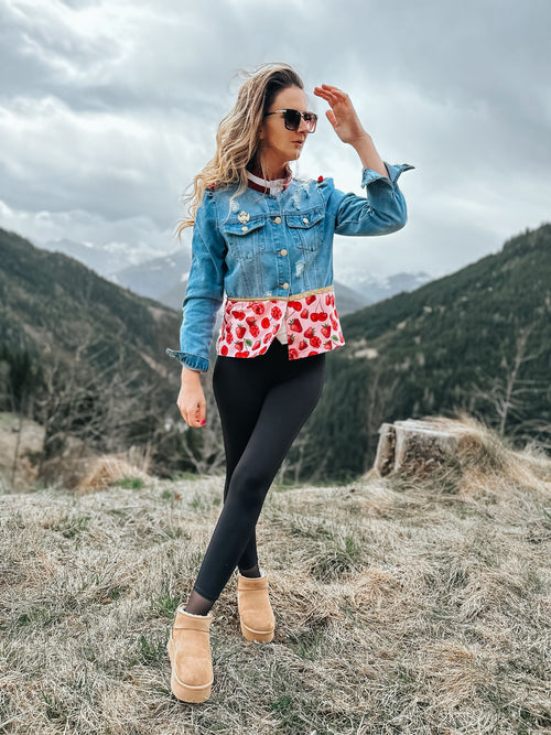 "Berry Bliss" Jeansjacke - limited Edition