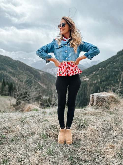 "Berry Bliss" Jeansjacke - limited Edition
