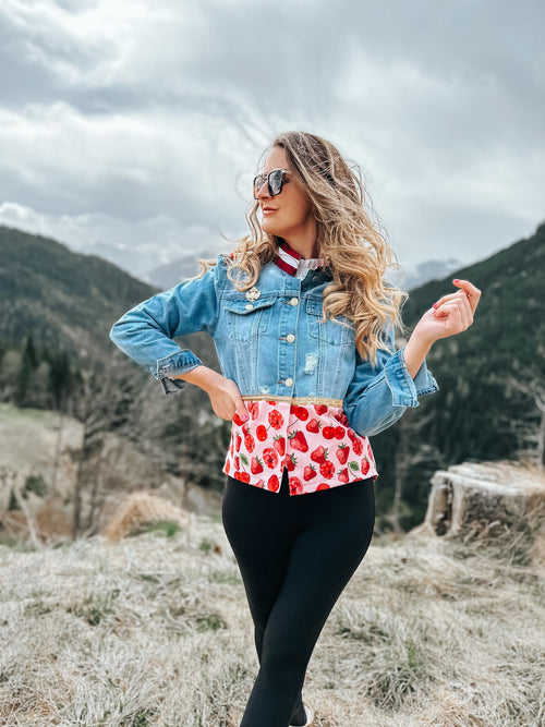 "Berry Bliss" Jeansjacke - limited Edition