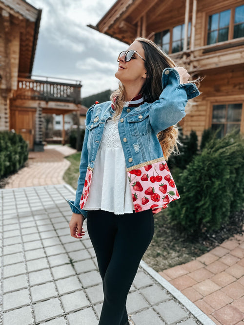 "Berry Bliss" Jeansjacke - limited Edition